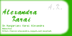 alexandra karai business card